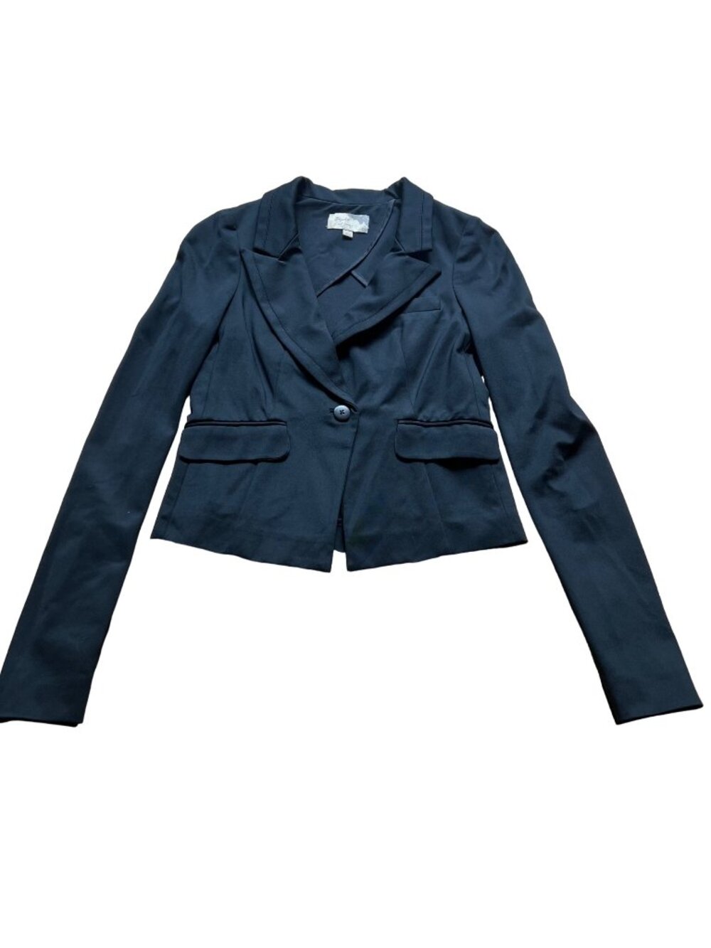 Elizabeth & James Black One‑Button Peak Lapel Tailored Blazer Women’s Size 2